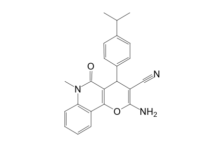 4H-Pyrano[3,2-c]quinoline-3-carbonitrile, 2-amino-5,6-dihydro-6-methyl-4-[4-(1-methylethyl)phenyl]-5-oxo-