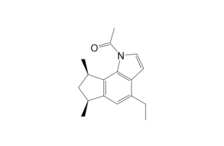 Cyclopent[g]indole, 1-acetyl-4-ethyl-1,6,7,8-tetrahydro-6,8-dimethyl-, cis-(.+-.)-