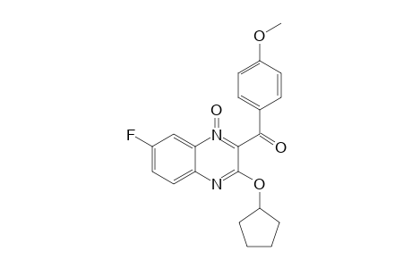 3-(CYCLOPENTYLOXY)-7-FLUORO-2-(4-METHOXYBENZOYL)-QUINOXALINE-1-OXIDE