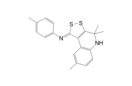 N-(4-methylphenyl)-N-[(1Z)-4,4,8-trimethyl-4,5-dihydro-1H-[1,2]dithiolo[3,4-c]quinolin-1-ylidene]amine