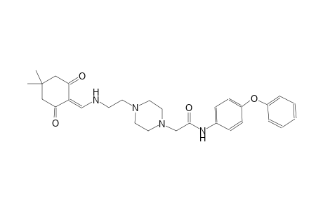 2-[4-(2-{[(4,4-dimethyl-2,6-dioxocyclohexylidene)methyl]amino}ethyl)-1-piperazinyl]-N-(4-phenoxyphenyl)acetamide