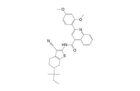 N-(3-cyano-6-tert-pentyl-4,5,6,7-tetrahydro-1-benzothien-2-yl)-2-(2,4-dimethoxyphenyl)-4-quinolinecarboxamide