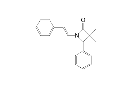 3,3-DIMETHYL-4-PHENYL-1-STYRYLAZETIDIN-2-ONE