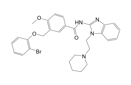 3-[(2-bromophenoxy)methyl]-4-methoxy-N-{1-[2-(1-piperidinyl)ethyl]-1H-benzimidazol-2-yl}benzamide