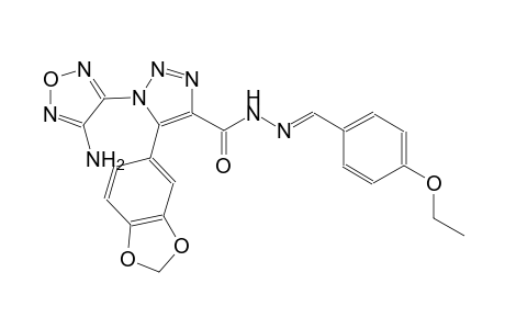 1-(4-amino-1,2,5-oxadiazol-3-yl)-5-(1,3-benzodioxol-5-yl)-N'-[(E)-(4-ethoxyphenyl)methylidene]-1H-1,2,3-triazole-4-carbohydrazide