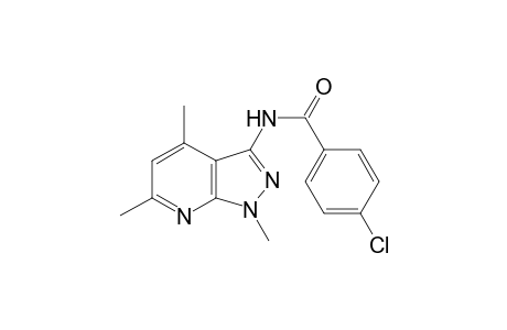 4-Chloro-N-(1,4,6-trimethyl-1H-pyrazolo[3,4-b]pyridin-3-yl)benzamide