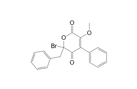2H-Pyran-2,5(6H)-dione, 6-bromo-3-methoxy-4-phenyl-6-(phenylmethyl)-
