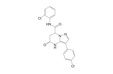 N-(2-Chlorophenyl)-3-(4-chlorophenyl)-5-oxo-4,5,6,7-tetrahydropyrazolo[1,5-a]pyrimidine-7-carboxamide