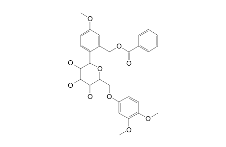 SYMPLOVEROSIDE;1-C-{2-[(BENZOYLOXY)-METHYL]-4-METHOXYPHENYL}-[1-DEOXY-6-O-(3,4-DIMETHOXYPHENYL)-BETA-D-GLUCOPYRANOSIDE