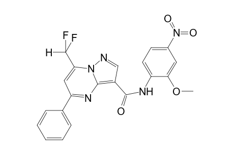 7-(difluoromethyl)-N-(2-methoxy-4-nitrophenyl)-5-phenylpyrazolo[1,5-a]pyrimidine-3-carboxamide