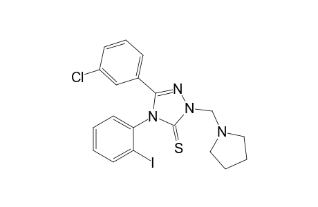4-(2-Iodophenyl)-5-(3-chlorophenyl)-2-(pyrrolidin-1-ylmethyl)-2,4-dihydro-3H-1,2,4-triazole-3-thione