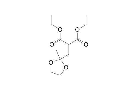 2-(2-Methyldioxolan-2-ylmethyl)propanedioic acid, diethyl ester