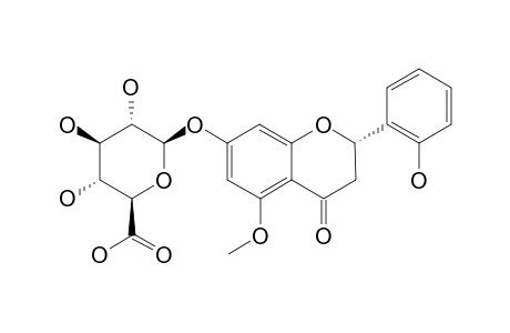 (2S)-7,2'-DIHYDROXY-5-METHOXYFLAVANONE-7-O-BETA-D-GLUCORONOPYRANOSIDE