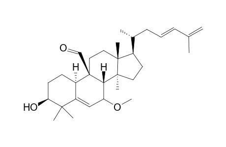 3.beta.-Hydroxy-7.beta.-methoxycucurbita-5,23,25-trien-19-al