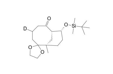 [4-2H1]-4H-(1S*,8R*,11R*)-11-(1,1,2,2-Tetramethyl-1-silapropoxy)-7-methylbicyclo[5.3.1]undecane]-2,6-dione 6-ethyleneacetal