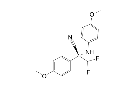 (R)-3,3-difluoro-2-(4-methoxyphenyl)-2-((4-methoxyphenyl)amino)propanenitrile