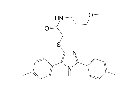 acetamide, 2-[[2,5-bis(4-methylphenyl)-1H-imidazol-4-yl]thio]-N-(3-methoxypropyl)-