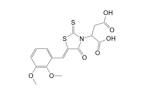 2-[(5Z)-5-(2,3-dimethoxybenzylidene)-4-oxo-2-thioxo-1,3-thiazolidin-3-yl]succinic acid