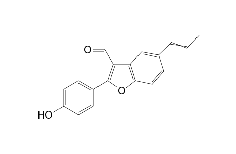 3-formyl-2-(4-hydroxyphenyl)-5-propenylbenzofuran