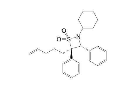 trans-2-Cyclohexyl-4-(4-pentenyl)-3,4-diphenyl-1,2-thiazetidine 1,1-dioxide