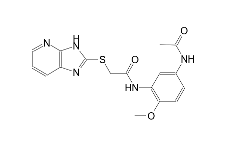 N-[5-(acetylamino)-2-methoxyphenyl]-2-(3H-imidazo[4,5-b]pyridin-2-ylsulfanyl)acetamide