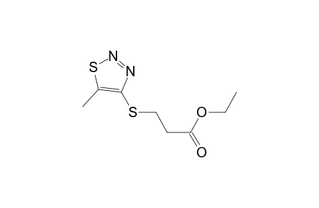3-[(5-methyl-4-thiadiazolyl)thio]propanoic acid ethyl ester