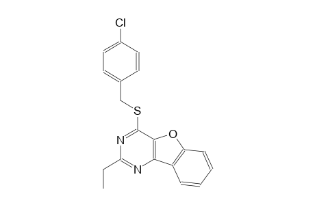 4-chlorobenzyl 2-ethyl[1]benzofuro[3,2-d]pyrimidin-4-yl sulfide