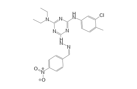 4-nitrobenzaldehyde [4-(3-chloro-4-methylanilino)-6-(diethylamino)-1,3,5-triazin-2-yl]hydrazone