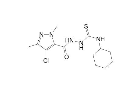 2-[(4-chloro-1,3-dimethyl-1H-pyrazol-5-yl)carbonyl]-N-cyclohexylhydrazinecarbothioamide