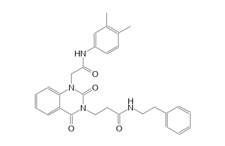 3-(1-[2-(3,4-dimethylanilino)-2-oxoethyl]-2,4-dioxo-1,4-dihydro-3(2H)-quinazolinyl)-N-(2-phenylethyl)propanamide