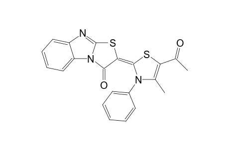 2-[5'-Acetyl-4'-methyl-3'-phenyl-3H-thiazol-2'-ylidene]-3-oxothiazolo[3,2-a]benzimidazole