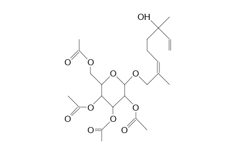 1-Hydroxylinalool-1-(.beta.-D-glucopyranoside-tetraacetate)