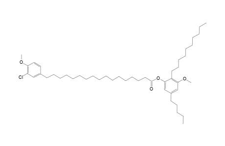 Benzeneheptadecanoic acid, 3-chloro-4-methoxy-, 2-decyl-3-methoxy-5-pentylphenyl ester