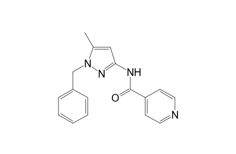 4-Pyridinecarboxamide, N-[5-methyl-1-(phenylmethyl)-1H-pyrazol-3-yl]-