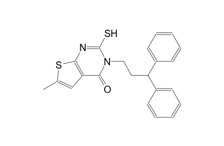 3-(3,3-diphenylpropyl)-6-methyl-2-sulfanylthieno[2,3-d]pyrimidin-4(3H)-one
