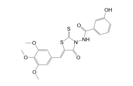 3-hydroxy-N-[(5Z)-4-oxo-2-thioxo-5-(3,4,5-trimethoxybenzylidene)-1,3-thiazolidin-3-yl]benzamide