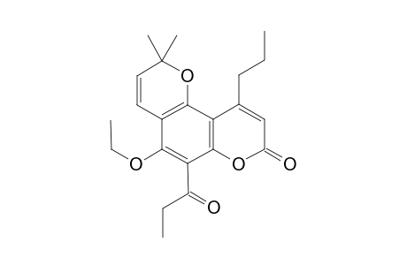 6,6-Dimethyl-9-ethoxy-10-propionyl-4-propyl-2H,6H-benzo[1,2-b:3,4:b']dipyran-2-one