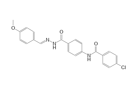 benzoic acid, 4-[(4-chlorobenzoyl)amino]-, 2-[(E)-(4-methoxyphenyl)methylidene]hydrazide