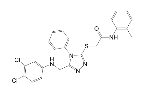 2-({5-[(3,4-dichloroanilino)methyl]-4-phenyl-4H-1,2,4-triazol-3-yl}sulfanyl)-N-(2-methylphenyl)acetamide