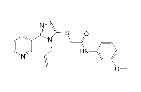 2-[[4-allyl-5-(3-pyridyl)-1,2,4-triazol-3-yl]sulfanyl]-N-(3-methoxyphenyl)acetamide