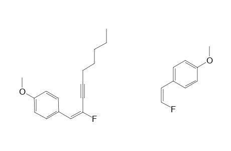 (E)-2-FLUORO-1-(4-METHOXYPHENYL)-NON-1-EN-3-YNE+(Z)-1-FLUORO-2-(4-METHOXYPHENYL)-ETHENE;MIXTURE