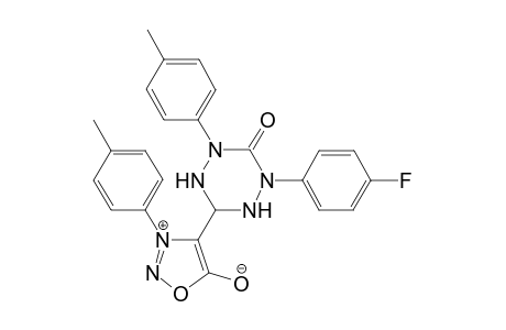 2-(4-Fluorophenyl)-4-(4-methylphenyl)-6-[3-(4-methylphenyl)sydnon-4-yl]-1,2,4,5-tetrazinan-3-one