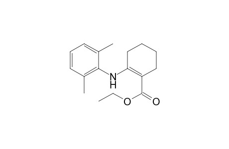 Cyclohex-1-enecarboxylic acid, 2-(2,6-dimethylphenylamino)-, ethyl ester