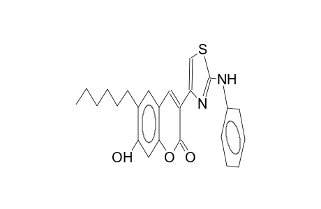 3-(2-phenylaminothiazol-4-yl)-6-hexyl-7-hydroxycoumarine