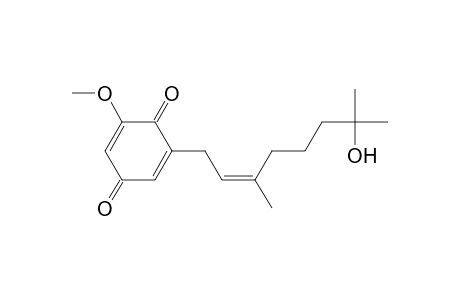 2-[(Z)-3,7-dimethyl-7-oxidanyl-oct-2-enyl]-6-methoxy-cyclohexa-2,5-diene-1,4-dione