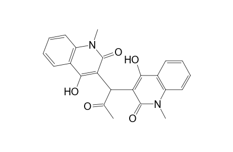2(1H)-Quinolinone, 3,3'-(2-oxopropylidene)bis[4-hydroxy-1-methyl-