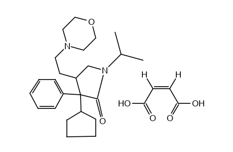 3-CYCLOPENTYL-1-ISOPROPYL-4-(2-MORPHOLINOETHYL)-3-PHENYL-2-PYRROLIDINONE, MALEATE (1:1)