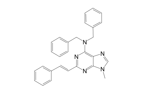Dibenzyl-[2-styryl-9-methyl-9H-purin-6-yl]-amine