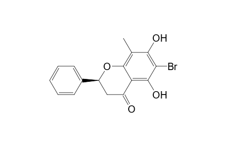 4H-1-Benzopyran-4-one, 6-bromo-2,3-dihydro-5,7-dihydroxy-8-methyl-2-phenyl-, (S)-