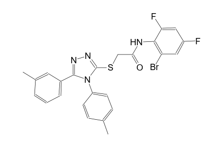 N-(2-bromo-4,6-difluorophenyl)-2-{[5-(3-methylphenyl)-4-(4-methylphenyl)-4H-1,2,4-triazol-3-yl]sulfanyl}acetamide